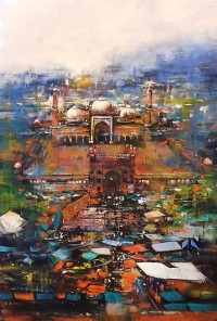 Shan Amrohvi, 24 x 36 inch, Acrylic on Canvas, AC-SA-161